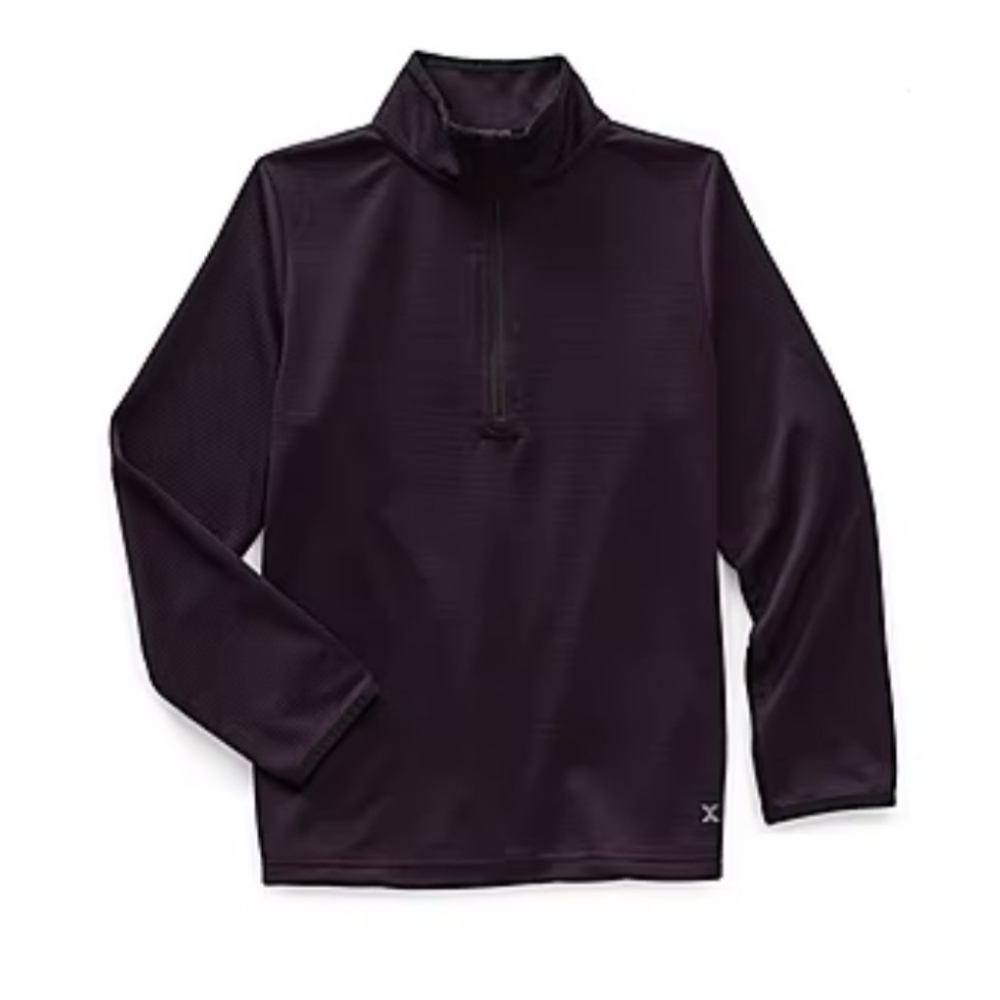 Xersion Big Boys Long Sleeve Quarter-Zip Pullover, Size L(14_16) Color Purple